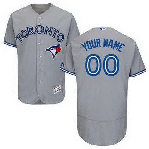 Men's Women Youth Toronto Blue Jays Customized Gray FlexBase Jersey