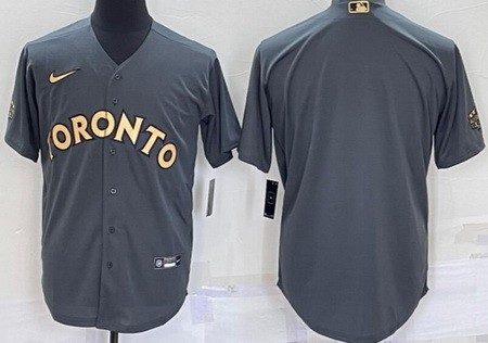 Men's Toronto Blue Jays Blank Gray 2022 All Star Cool Base Jersey