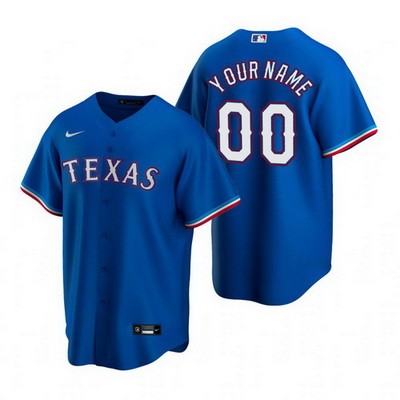 Men's Women Youth Texas Rangers Customized Blue Alternate 2020 Cool Base Jersey