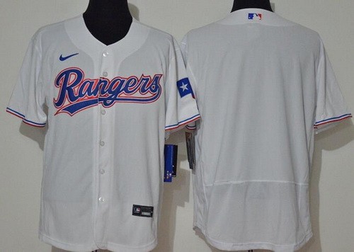 Men's Texas Rangers Blank White 2020 FlexBase Jersey