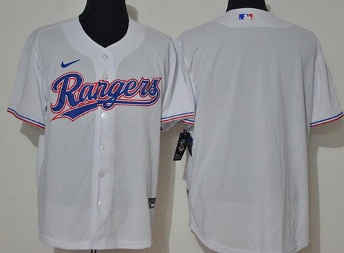 Men's Texas Rangers Blank White 2020 Cool Base Jersey