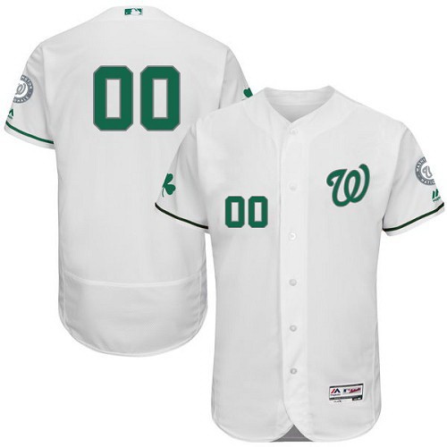 Men's Women Youth Washington Nationals Customized White Celtic FlexBase Jersey