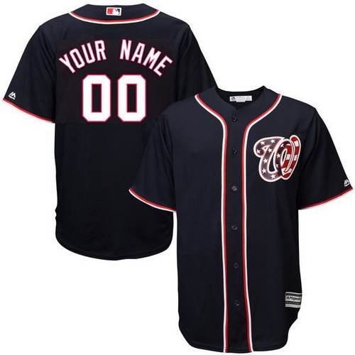 Men's Women Youth Washington Nationals Customized Navy Blue Cool Base Jersey