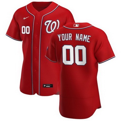 Men's Women Youth Washington Nationals Customized Red 2020 FlexBase Jersey