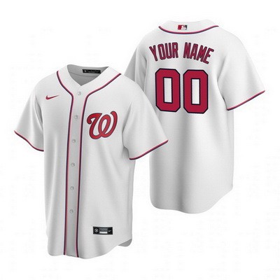 Men's Women Youth Washington Nationals Customized White Home 2020 Cool Base Jersey