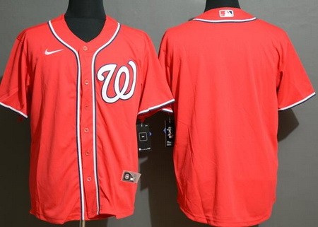 Men's Washington Nationals Blank Red Cool Base Jersey