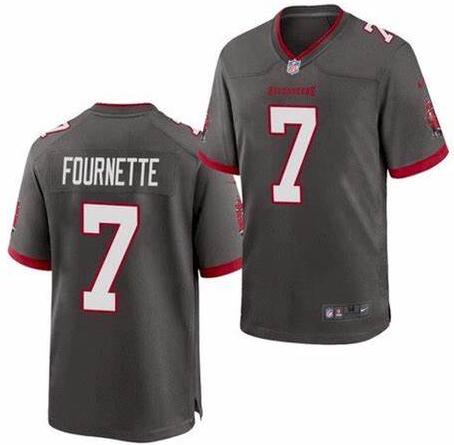 Men Tampa Bay Buccaneers 7 Leonard Fournette New Grey Vapor Untouchable Limited Stitched Jersey