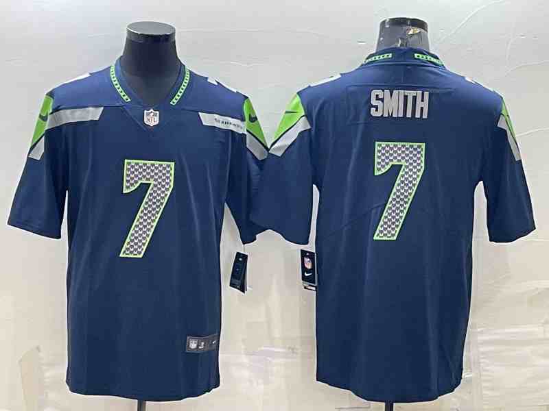 Men's Seattle Seahawks #7 Geno Smith Navy Vapor Untouchable Limited Stitched Jersey