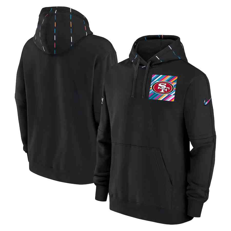 Men's San Francisco 49ers Black 2023 Crucial Catch Club Pullover Hoodie