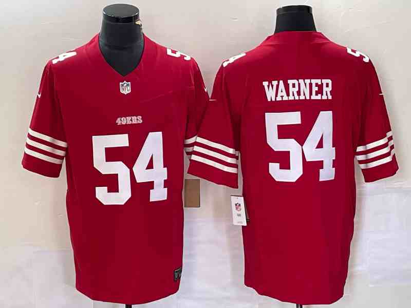 Men's San Francisco 49ers #54 Fred Warner Red 2023 F.U.S.E. Vapor Untouchable Limited Stitched Football Jersey
