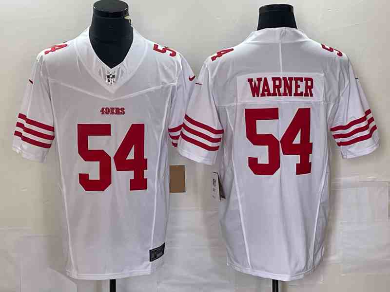Men's San Francisco 49ers #54 Fred Warner White 2023 F.U.S.E. Vapor Untouchable Limited Stitched Football Jersey