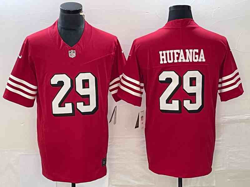 Men's San Francisco 49ers #29 Talanoa Hufanga New Red 2023 F.U.S.E. Stitched Football Jersey