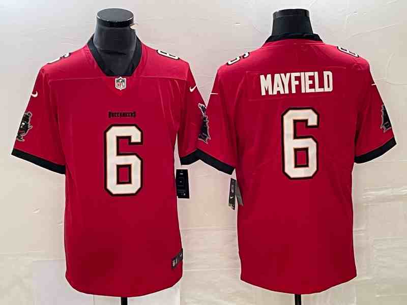 Men's Tampa Bay Buccaneers #6 Baker Mayfield Red Vapor Untouchable Limited Stitched Jersey