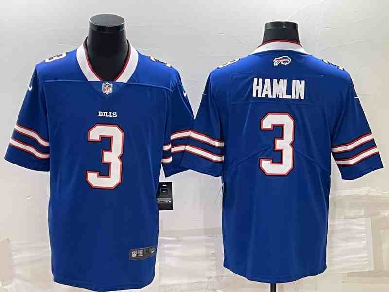 Nike Bills 3 Damar Hamlin Royal Vapor Untouchable Limited Jersey