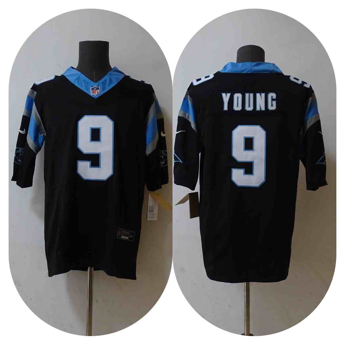 Men's Carolina Panthers #9 Bryce Young Black 2023 F.U.S.E. Vapor Untouchable Football Stitched Jersey