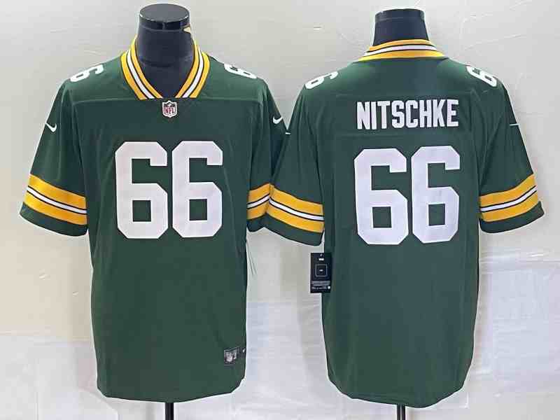 Men's Green Bay Packers #66 Ray Nitschke Green Vapor Untouchable Limited Stitched Jersey
