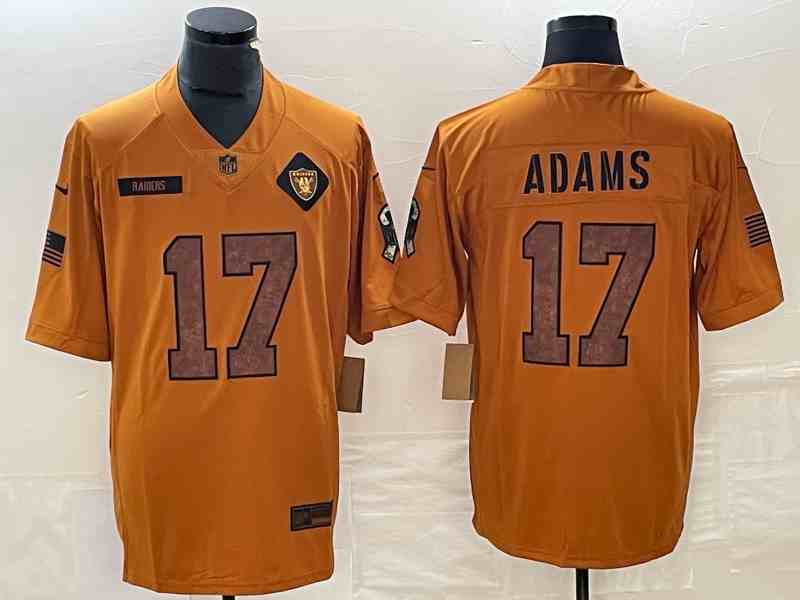 Men's Las Vegas Raiders #17 Davante Adams 2023 Brown Salute To Service Limited Stitched Football Jersey