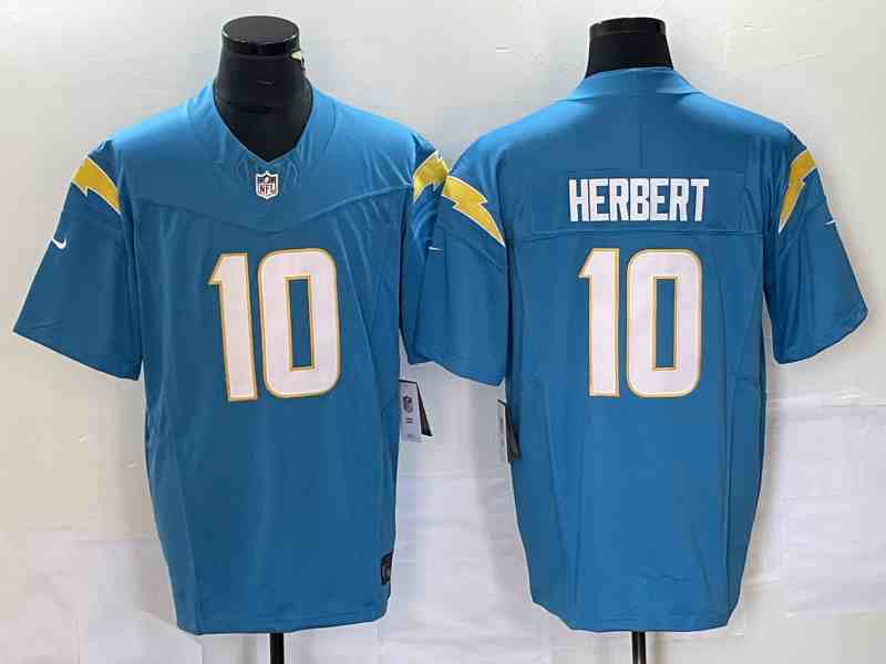 Men's Los Angeles Chargers #10 Justin Herbert  Blue 2024 F.U.S.E. Vapor Untouchable Limited Stitched Jersey