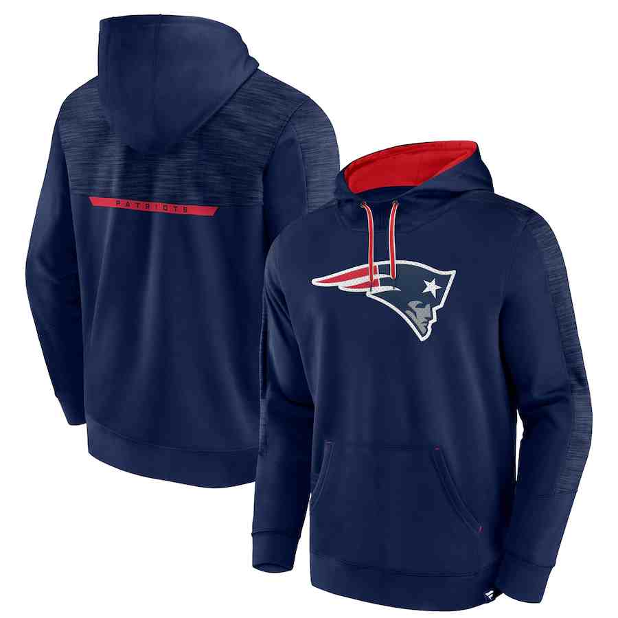 Men's New England Patriots Navy Defender Evo Pullover Hoodie