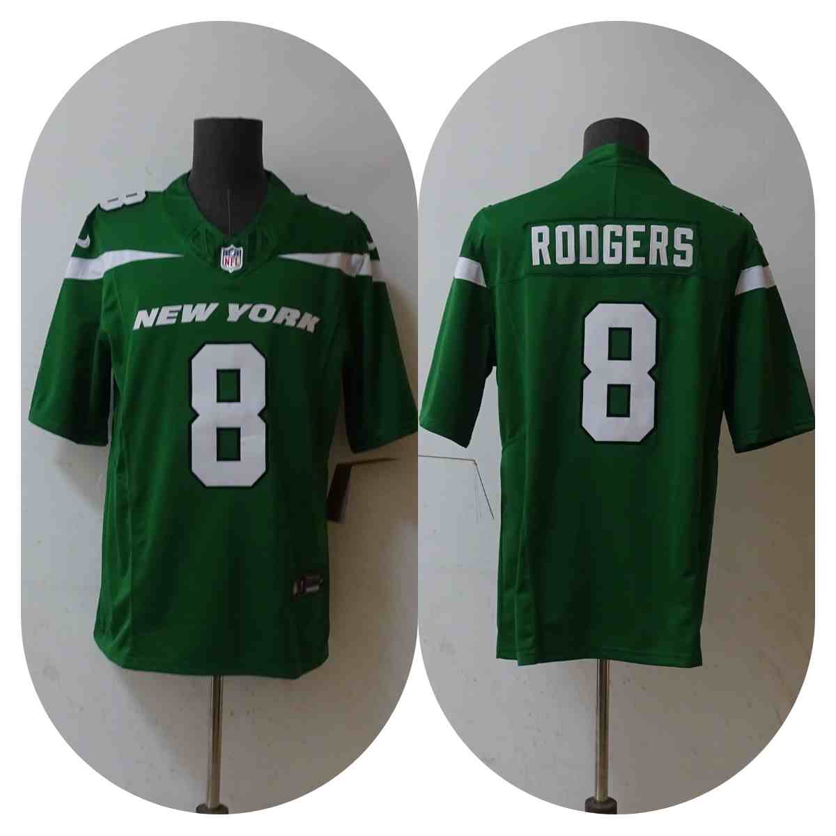Men's New York Jets #8 Aaron Rodgers 2023 F.U.S.E. Green Vapor Untouchable Limited Stitched Jersey