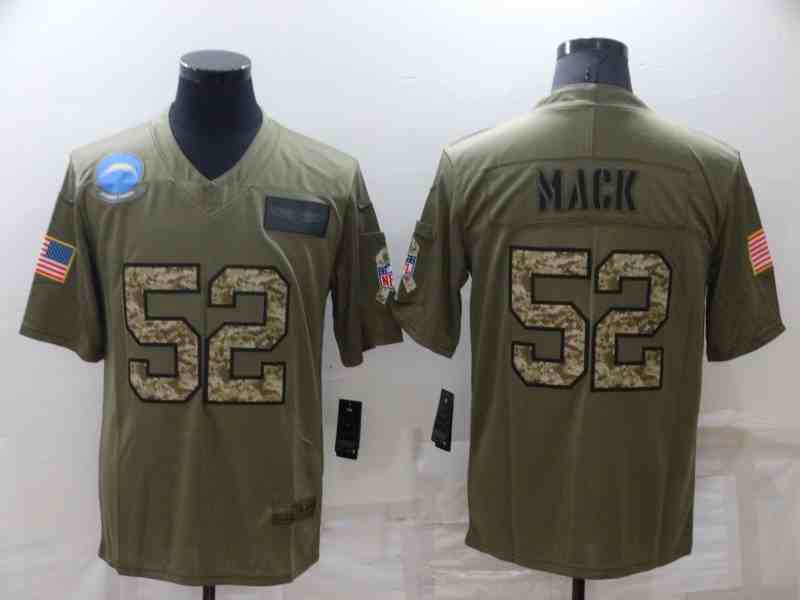 Men's Los Angeles Chargers #52 Khalil Mack 2019 Camo Salute To Service Limited Stitched Jersey