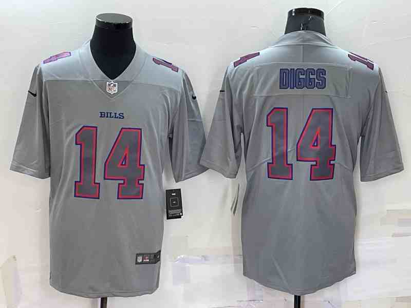 Men's Buffalo Bills #14 Stefon Diggs Grey Atmosphere Fashion Vapor Untouchable Stitched Limited Jersey