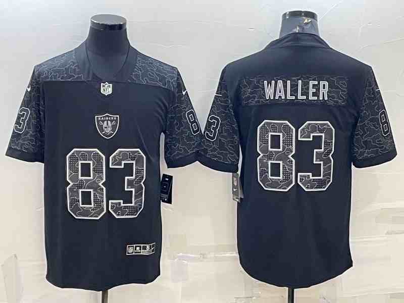 Men's Las Vegas Raiders #83 Darren Waller Black Reflective Limited Stitched Football Jersey (2)