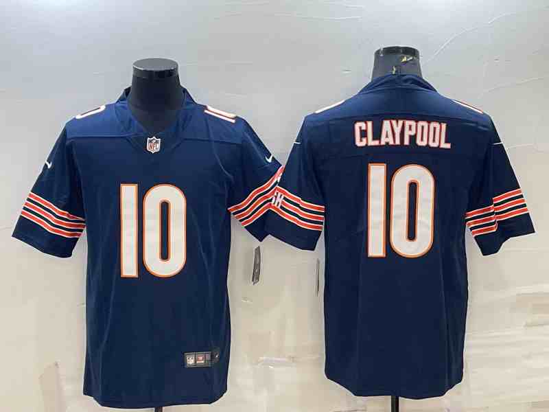 Men Chicago Bears #10 Chase Claypool Navy Vapor Untouchable Limited Stitched Football Jersey