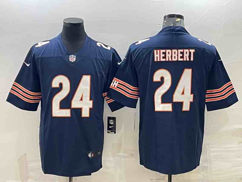 Men's Chicago Bears #24 HERBERT Navy Blue 2021 Vapor Untouchable Stitched NFL Nike Limited Jersey