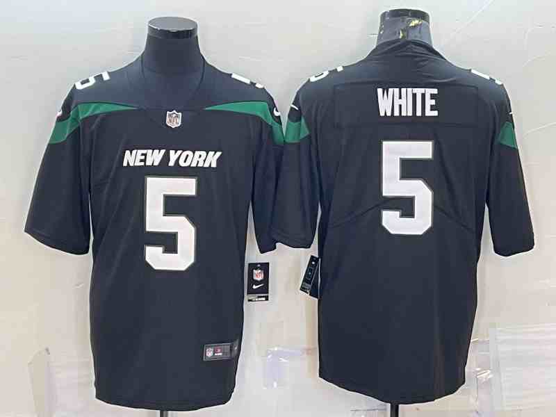 Men's New York Jets #5 Mike White Black Vapor Untouchable Limited Stitched Jersey