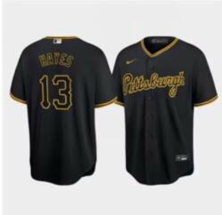 Pittsburgh pirates 13 Hayes Baseball Black Jerseys