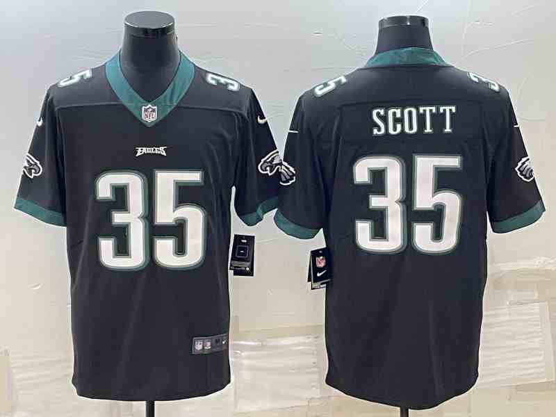 Men's Philadelphia Eagles #35 Boston Scott Black Vapor Untouchable Limited Stitched Football Jersey