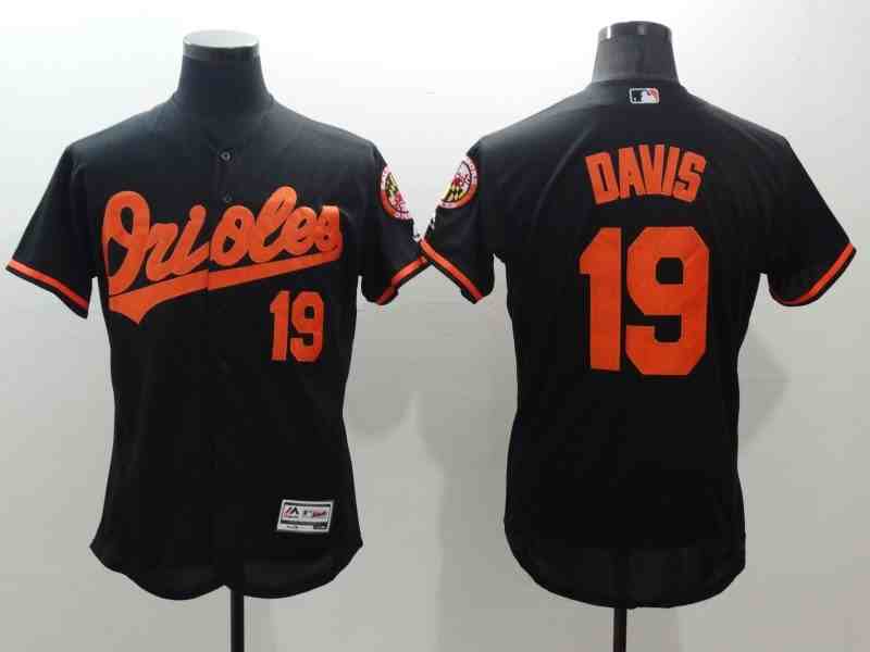 Men's Baltimore Orioles #19 Chris Davis Black Alternate Women’s Stitched MLB Jersey