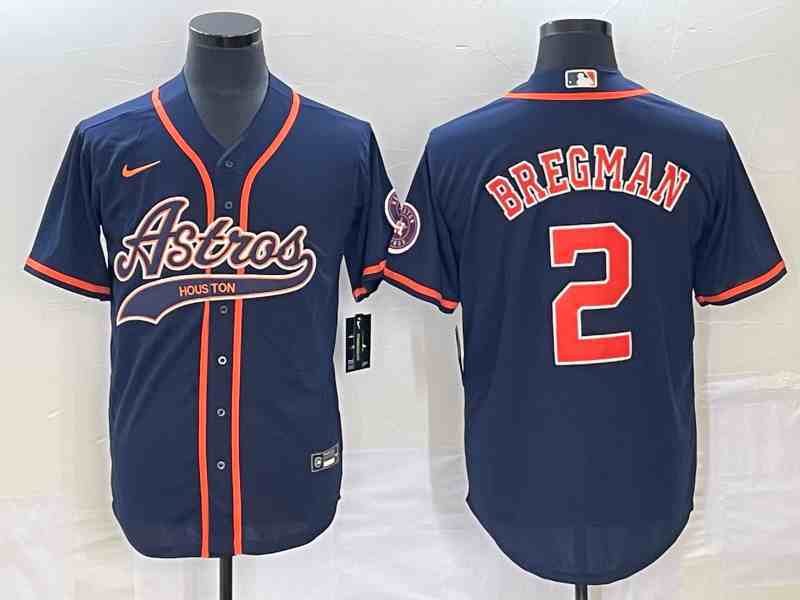 Men's Houston Astros #2  Alex Bregman Navy Cool Base Stitched Baseball Jersey