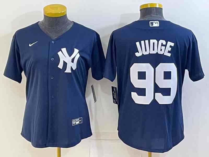Women's New York Yankees #99 Aaron Judge Navy Cool Base Stitched MLB Jersey