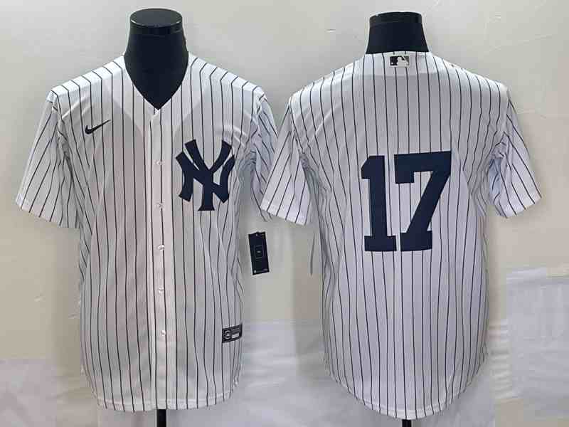 Men's New York Yankees #17 Aaron Boone White Stitched Nike Cool Base Throwback Jersey