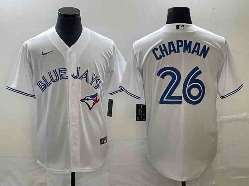 Men's Toronto Blue Jays #26 Matt Chapman White Cool Base Stitched Jersey