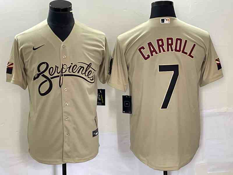 Men's Arizona Diamondbacks 7 Corbin Carroll  Nike Sand City Connect Replica Player Jersey