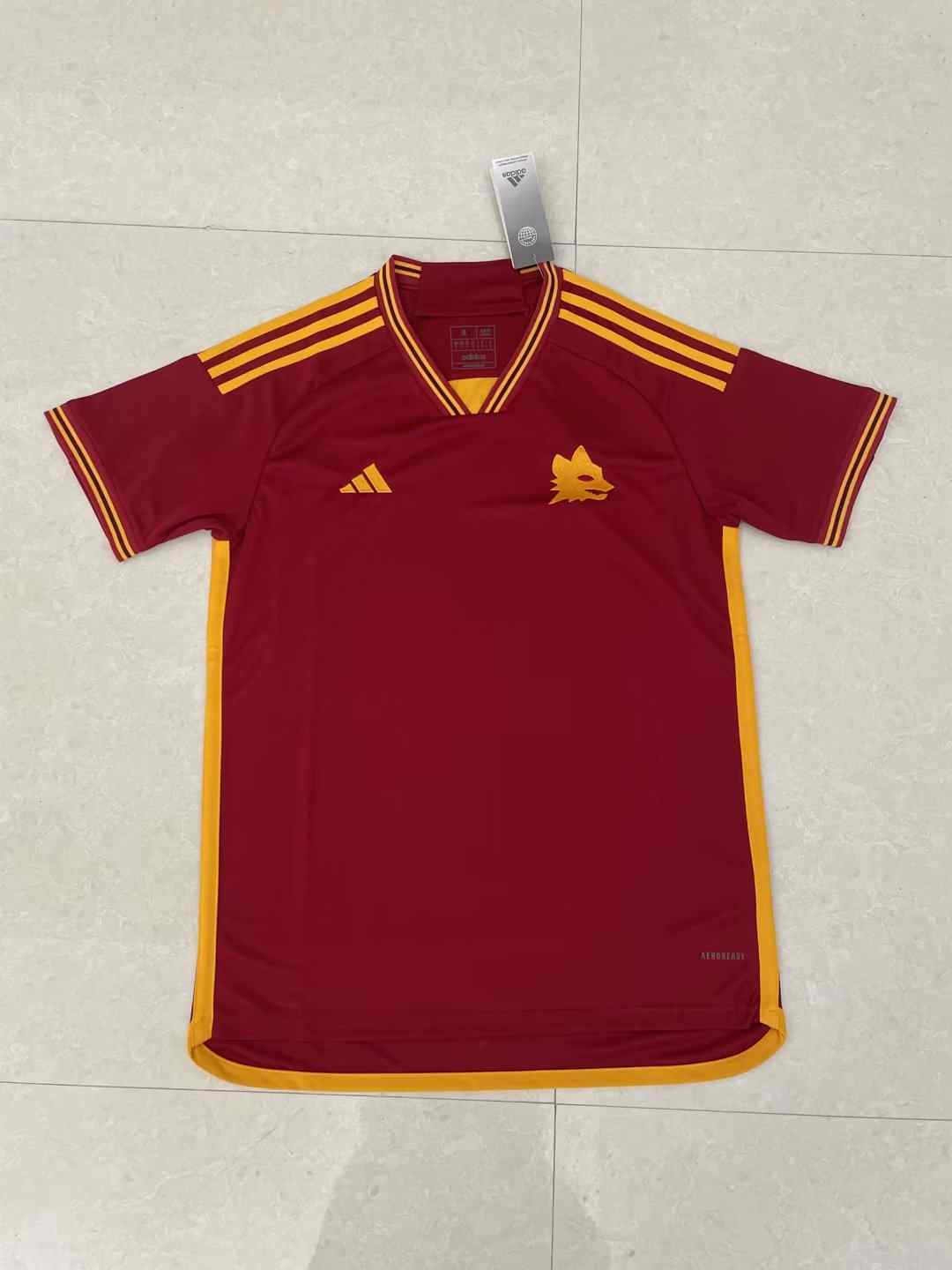 Men's AS Roma 2023-24 Home Custom Replica Jersey