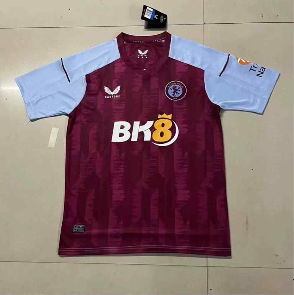 Men's Aston Villa 2023-24 Home Custom Replica Jersey