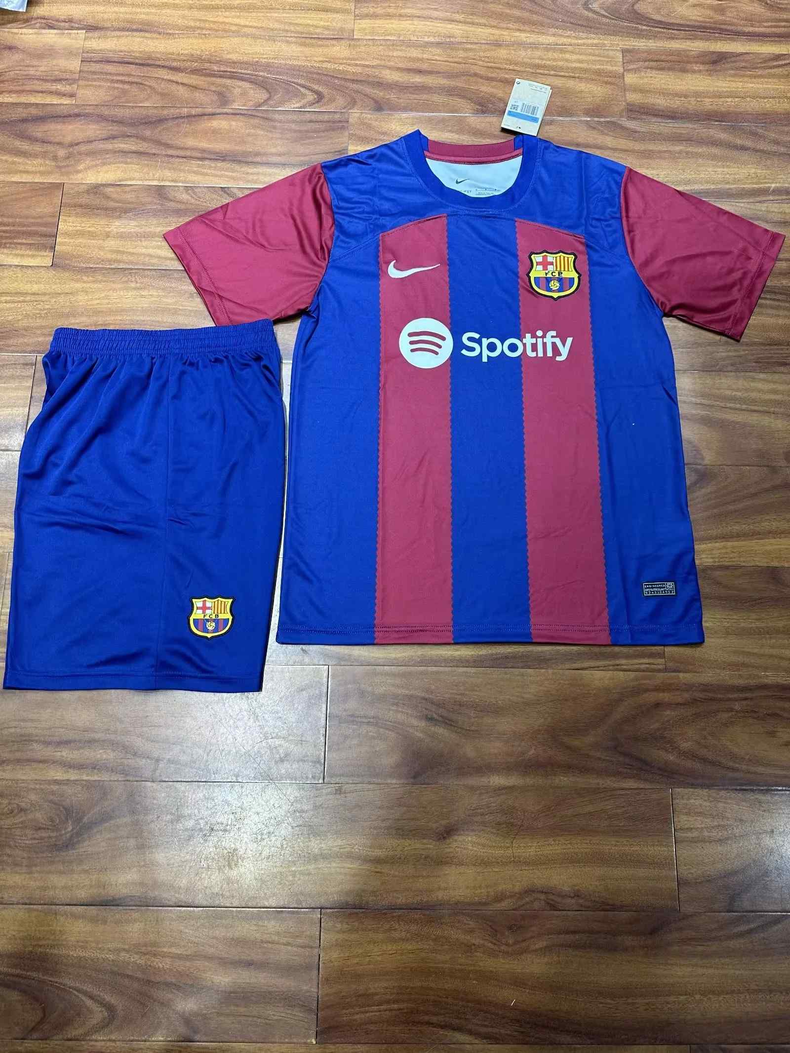 Barcelona Youth  2023-24 Home Mini Kit  Custom Replica jersey