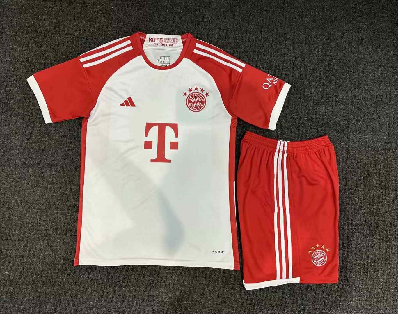 BAYERN MUNICH  adidas Toddler 2023-24 Home Mini Kit  Custom Replica jersey- White