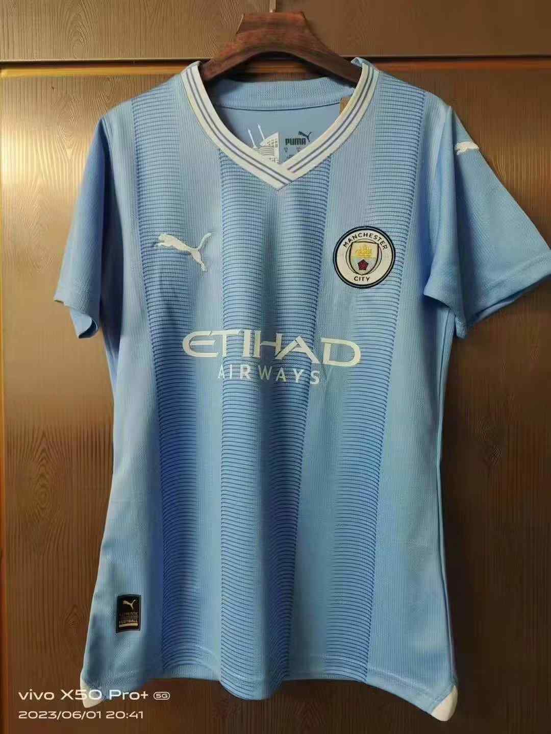 Women's Manchester City 2023-24 Home Custom Replica Jersey