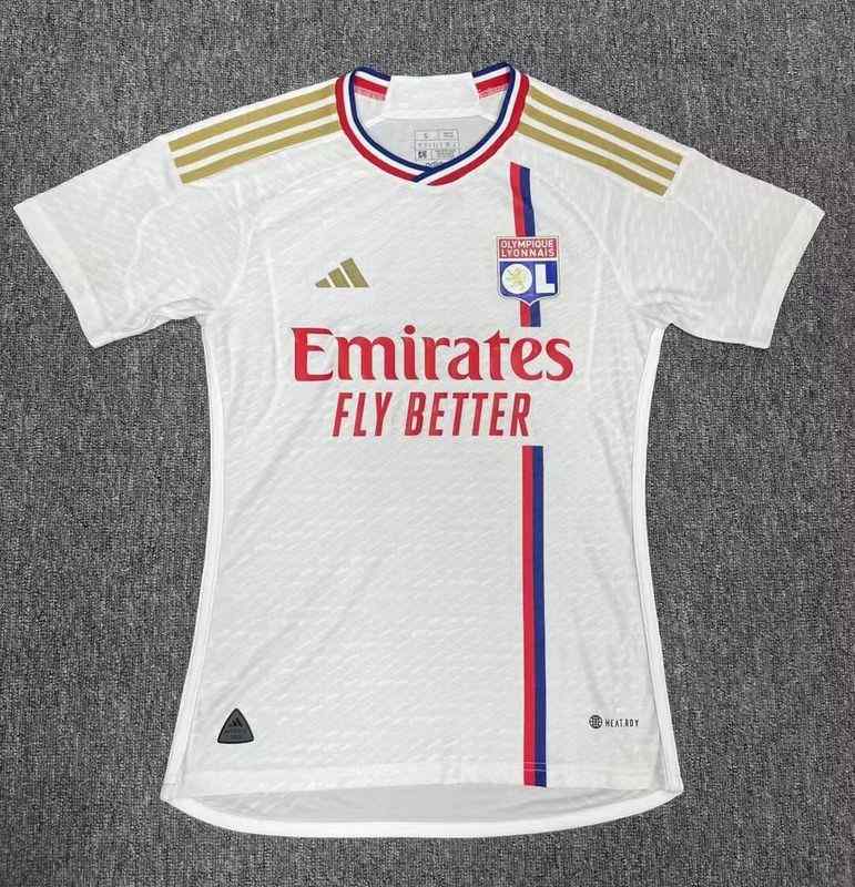 Men's  Olympique Lyonnais  2023-24 Home Custom  Replica Jersey  player version