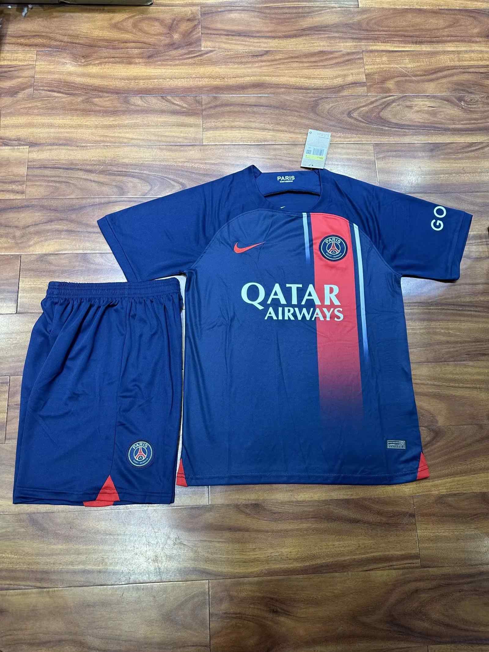 Paris Saint-Germain Youth  2023-24 Home Mini Kit  Custom Replica jersey
