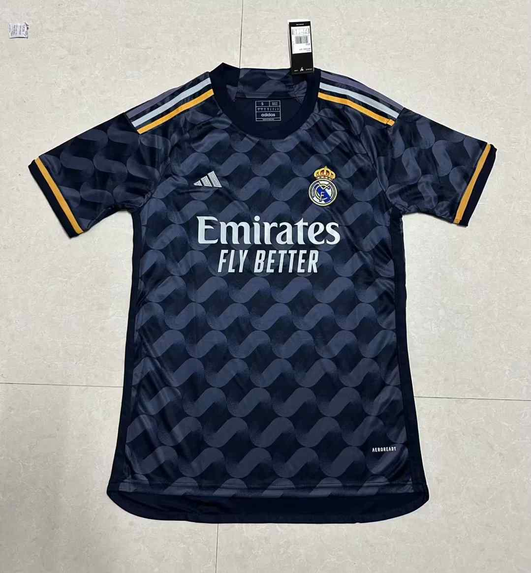 Men's Real Madrid adidas 2023-24 Away  Custom Replica Jersey