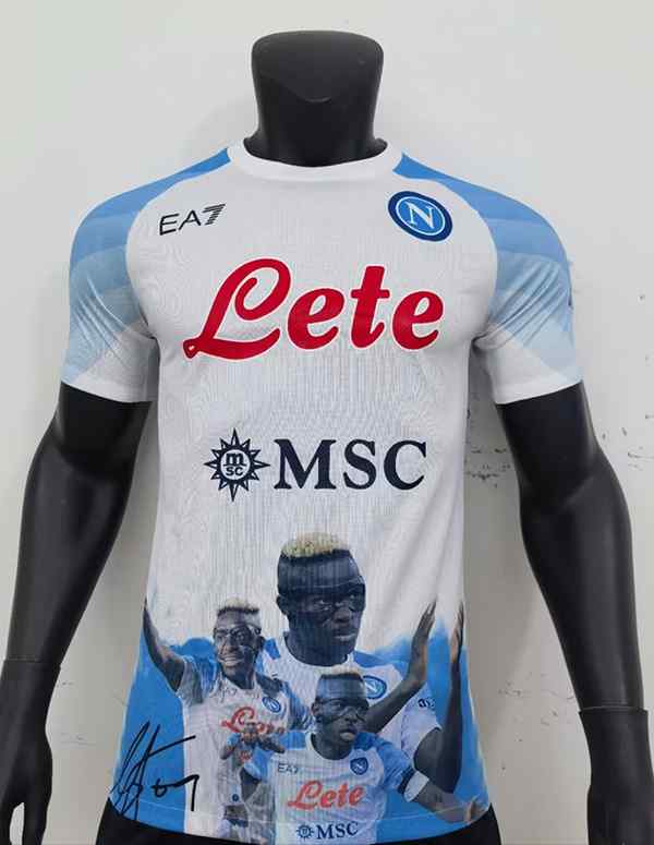 Men's Napoli 22-23 away Osimhen player version Custom Replica Jersey