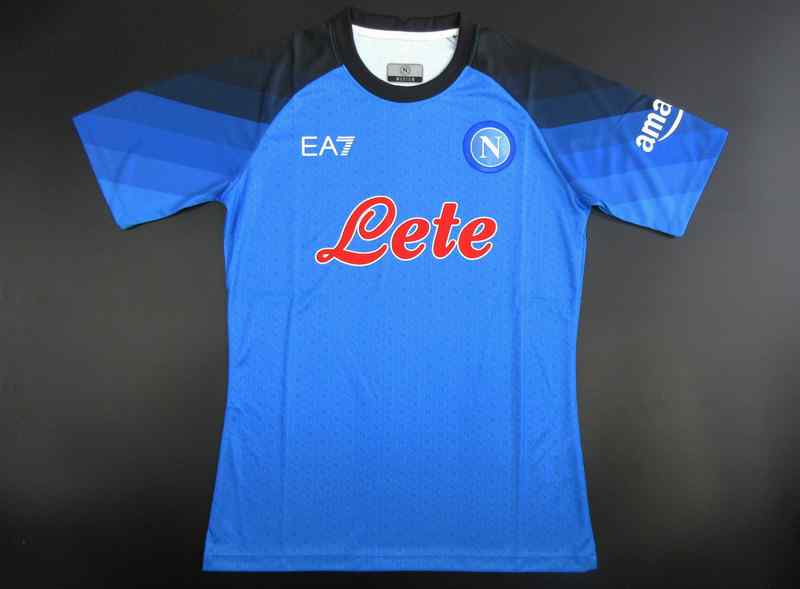 Men's Napoli 2023-24 Player version Napoli home Custom Replica Jersey