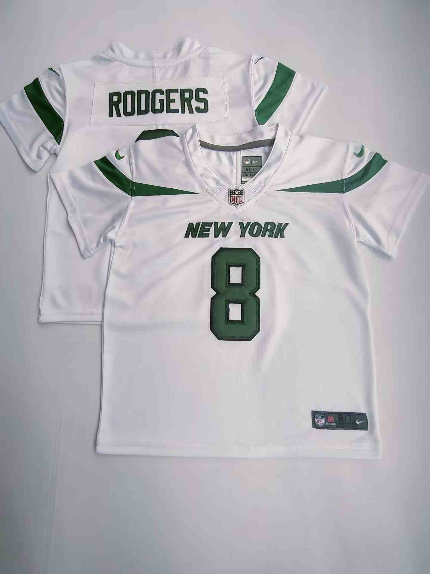 Toddler  New York Jets 8 Elijah Moore white Draft Vapor Untouchable Limited Jersey