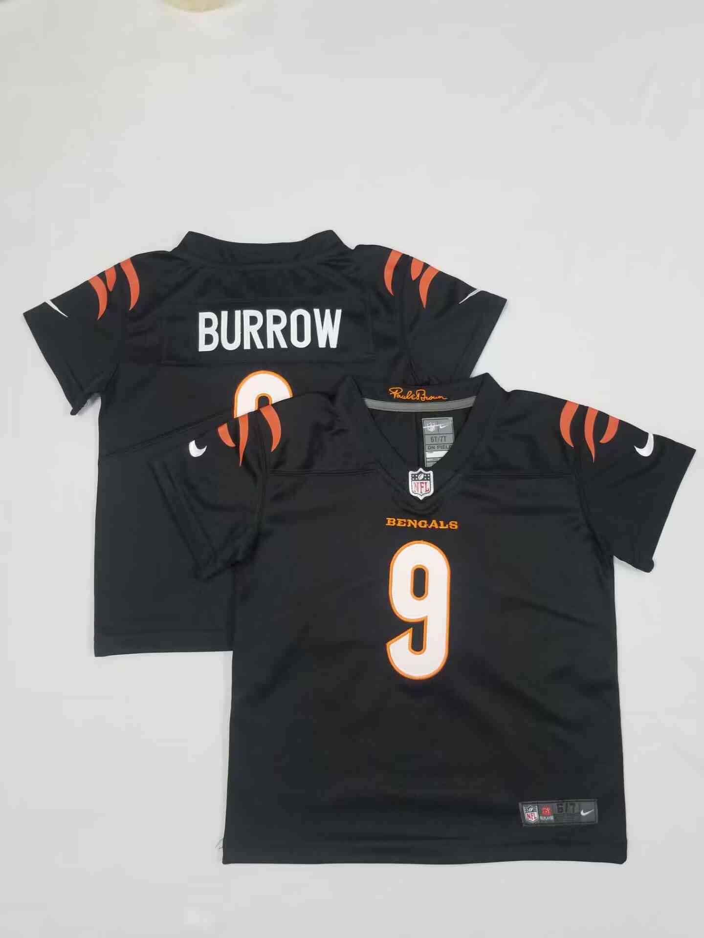 Toddler Cincinnati Bengals #9 Joe Burrow Limited Black  Jersey